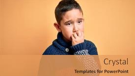  Presentation with winter - Presentation theme consisting of young-little-boy-kid-wearing background and a yellow colored foreground