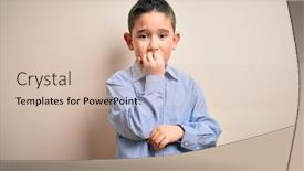  Presentation with elegant - Cool new slides with young-little-boy-kid-wearing backdrop and a soft green colored foreground