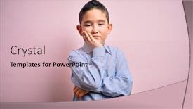  Presentation with elegant - Presentation design enhanced with young-little-boy-kid-wearing background and a lemonade colored foreground