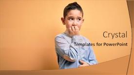  Presentation with elegant - Amazing slides having young-little-boy-kid-wearing backdrop and a yellow colored foreground
