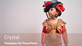  Presentation with spanish - Beautiful PPT layouts featuring young-little-caucasian-kid-girl backdrop and a coral colored foreground