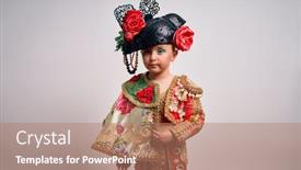  Presentation with spanish - Slide deck having young-little-caucasian-kid-girl background and a coral colored foreground