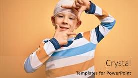  Presentation with yellow medical - Cool new presentation theme with young-little-caucasian-kid-injured backdrop and a coral colored foreground