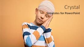  Presentation with yellow medical - Presentation theme consisting of young-little-caucasian-kid-injured background and a yellow colored foreground