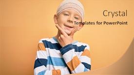  Presentation with yellow medical - Beautiful slide set featuring young-little-caucasian-kid-injured backdrop and a yellow colored foreground