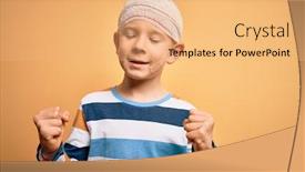  Presentation with yellow medical - Slide deck with young-little-caucasian-kid-injured background and a coral colored foreground