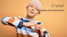  Presentation with yellow medical - Beautiful slide set featuring young-little-caucasian-kid-injured backdrop and a yellow colored foreground