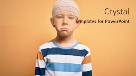  Presentation with angry kid - Colorful PPT layouts enhanced with young-little-caucasian-kid-injured backdrop and a yellow colored foreground