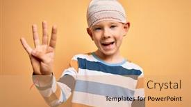  Presentation with yellow medical - Cool new slide deck with young-little-caucasian-kid-injured backdrop and a coral colored foreground