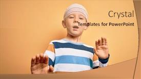  Presentation with yellow medical - Presentation design consisting of young-little-caucasian-kid-injured background and a yellow colored foreground