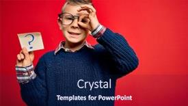  Presentation with glasses - Audience pleasing PPT layouts consisting of young-little-caucasian-kid-wearing backdrop and a navy blue colored foreground