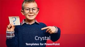  Presentation with glasses - Audience pleasing PPT layouts consisting of young-little-caucasian-kid-wearing backdrop and a navy blue colored foreground