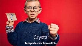  Presentation with anger kid - Presentation having young-little-caucasian-kid-wearing background and a navy blue colored foreground