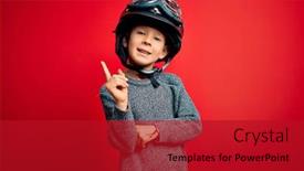  Presentation with vintage motorcycle - Amazing presentation theme having young-little-caucasian-kid-wearing backdrop and a crimson colored foreground