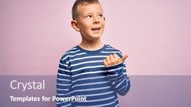  Presentation with nautical - Audience pleasing presentation theme consisting of young-little-caucasian-kid backdrop and a ocean colored foreground