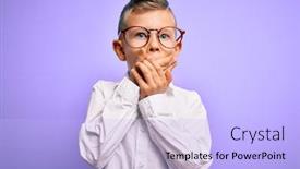  Presentation with blue eyes - Beautiful presentation featuring young-little-caucasian-kid backdrop and a  colored foreground