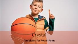  Presentation with ball sports - Audience pleasing PPT layouts consisting of young-little-caucasian-sports-kid backdrop and a red colored foreground