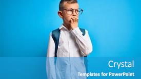  Presentation with anxiety - Theme enhanced with young-little-caucasian-student-kid background and a teal colored foreground