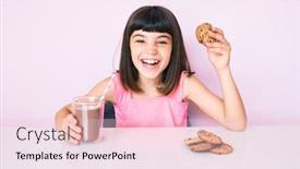  Presentation with crazy - Presentation with young-little-girl-with-bang background and a lemonade colored foreground