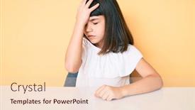  Presentation with memory - Colorful slide set enhanced with young-little-girl-with-bang backdrop and a lemonade colored foreground