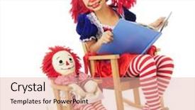  Presentation with doll - Cool new theme with rocking chair happily reading backdrop and a lemonade colored foreground