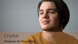  Presentation with studio - Presentation design enhanced with young-long-haired-guy-teenager background and a red colored foreground