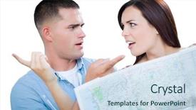  Presentation with lost - Amazing PPT layouts having young lost and confused military backdrop and a sky blue colored foreground