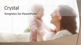  Presentation with happy baby - Amazing presentation theme having young love - happy loving family mother playing backdrop and a white colored foreground