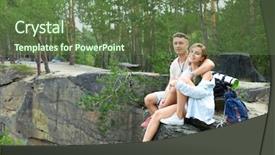  Presentation with time - PPT layouts having young lovely couple spending time background and a tawny brown colored foreground