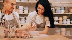  Presentation with hobbies - PPT layouts enhanced with young-lovely-couple-works background and a  colored foreground