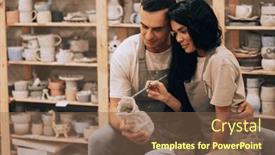  Presentation with hobbies - Presentation design with young-lovely-couple-works background and a violet colored foreground