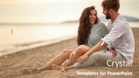  Presentation with lovers - Cool new presentation theme with young-lovers-and-in-intimate backdrop and a coral colored foreground