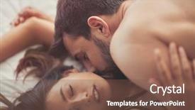  Presentation with sex - PPT theme enhanced with young lovers making love having background and a tawny brown colored foreground
