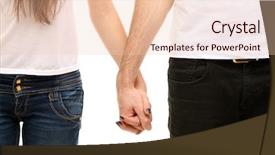  Presentation with love christ christian hands - PPT layouts consisting of young loving couple holding hands background and a lemonade colored foreground