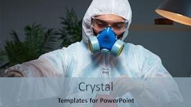  Presentation with hazardous - Amazing slide deck having working with dangerous hazardous substances backdrop and a light blue colored foreground