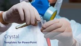  Presentation with hazardous - Amazing theme having young-make-scientist-working backdrop and a sky blue colored foreground