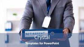  Presentation with accountant - Amazing presentation theme having young male accountant working in the office backdrop and a ocean colored foreground