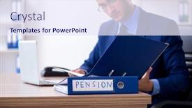  Presentation with accountant - PPT layouts featuring young-male-accountant-working background and a sky blue colored foreground