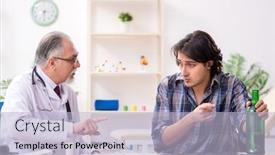  Presentation with alcoholic - Presentation design featuring young-male-alcoholic-visiting-old background and a light blue colored foreground