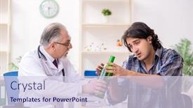  Presentation with old young - Slide deck having young-male-alcoholic-visiting-old background and a sky blue colored foreground