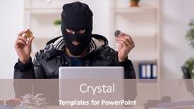  Presentation with office - Colorful theme enhanced with young-male-burglar backdrop and a gray colored foreground