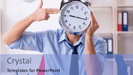  Presentation with unhappy - Presentation having young-male-businessman-employee-unhappy and a light blue colored foreground