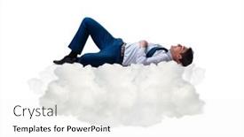  Presentation with vacation - Beautiful PPT layouts featuring young-male-businessman-enjoying backdrop and a sky blue colored foreground