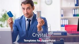  Presentation with ecommerce - Cool new presentation theme with young-male-businessman-in-ecommerce backdrop and a ocean colored foreground