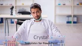  Presentation with lab - Slide deck enhanced with young-male-chemist-working background and a lemonade colored foreground