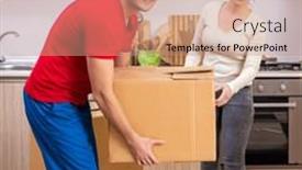  Presentation with contractor - PPT layouts consisting of young-male-contractor-and-female background and a  colored foreground