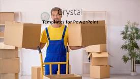  Presentation with contractor - Presentation theme featuring young-male-contractor-doing-home background and a  colored foreground