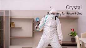  Presentation with pest control - Slides consisting of young-male-contractor-doing-pest background and a lemonade colored foreground