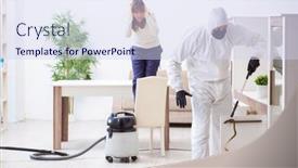  Presentation with contractor - Theme with young-male-contractor-exterminating-snakes background and a sky blue colored foreground