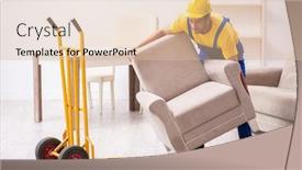  Presentation with contractor - Amazing presentation having young-male-contractor-in-relocation backdrop and a lemonade colored foreground